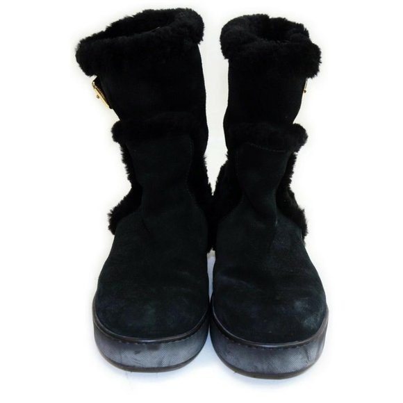 Louis Vuitton Black Shearling Winter Boots 862975